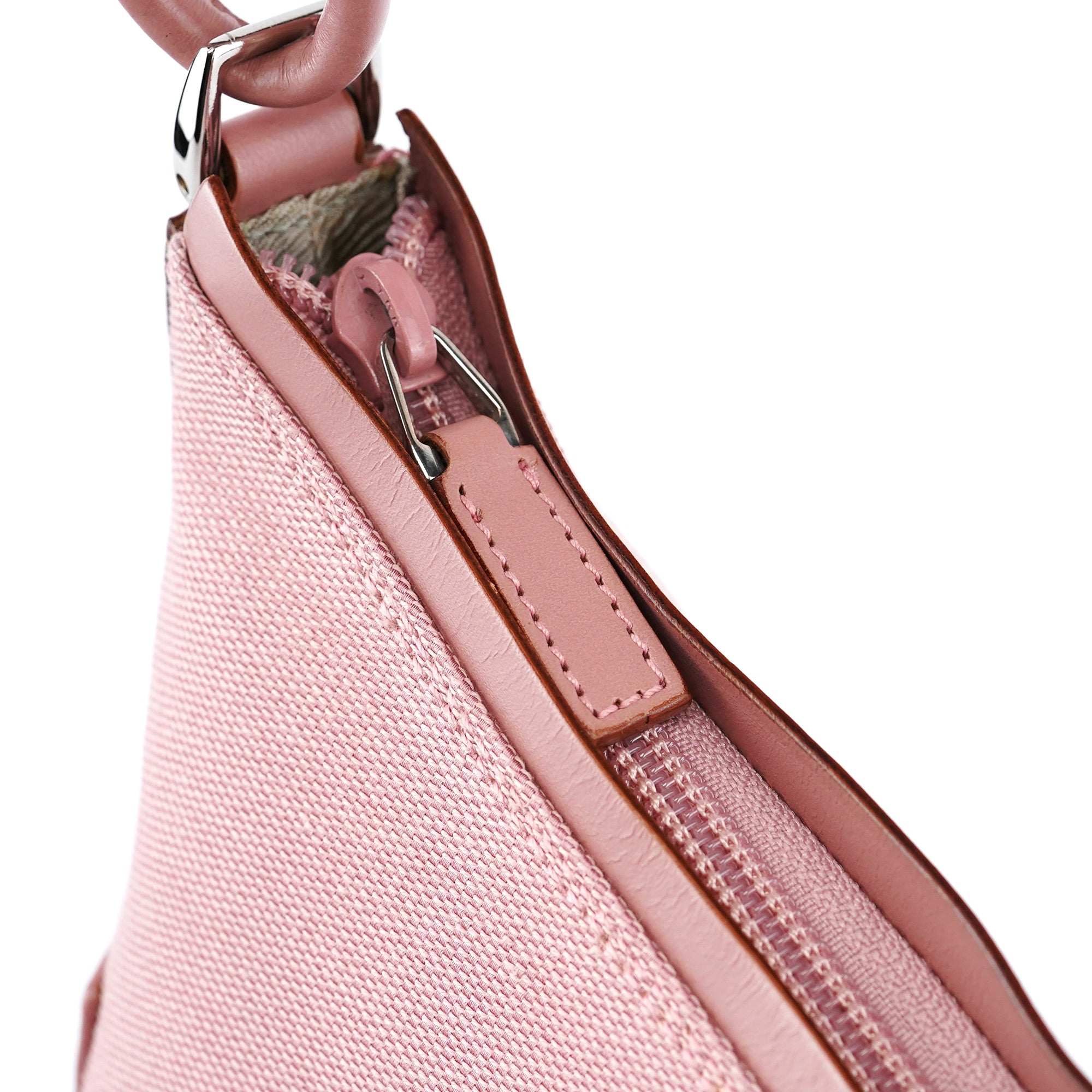 77112 Pink Canvas Hobo Shoulder Bag