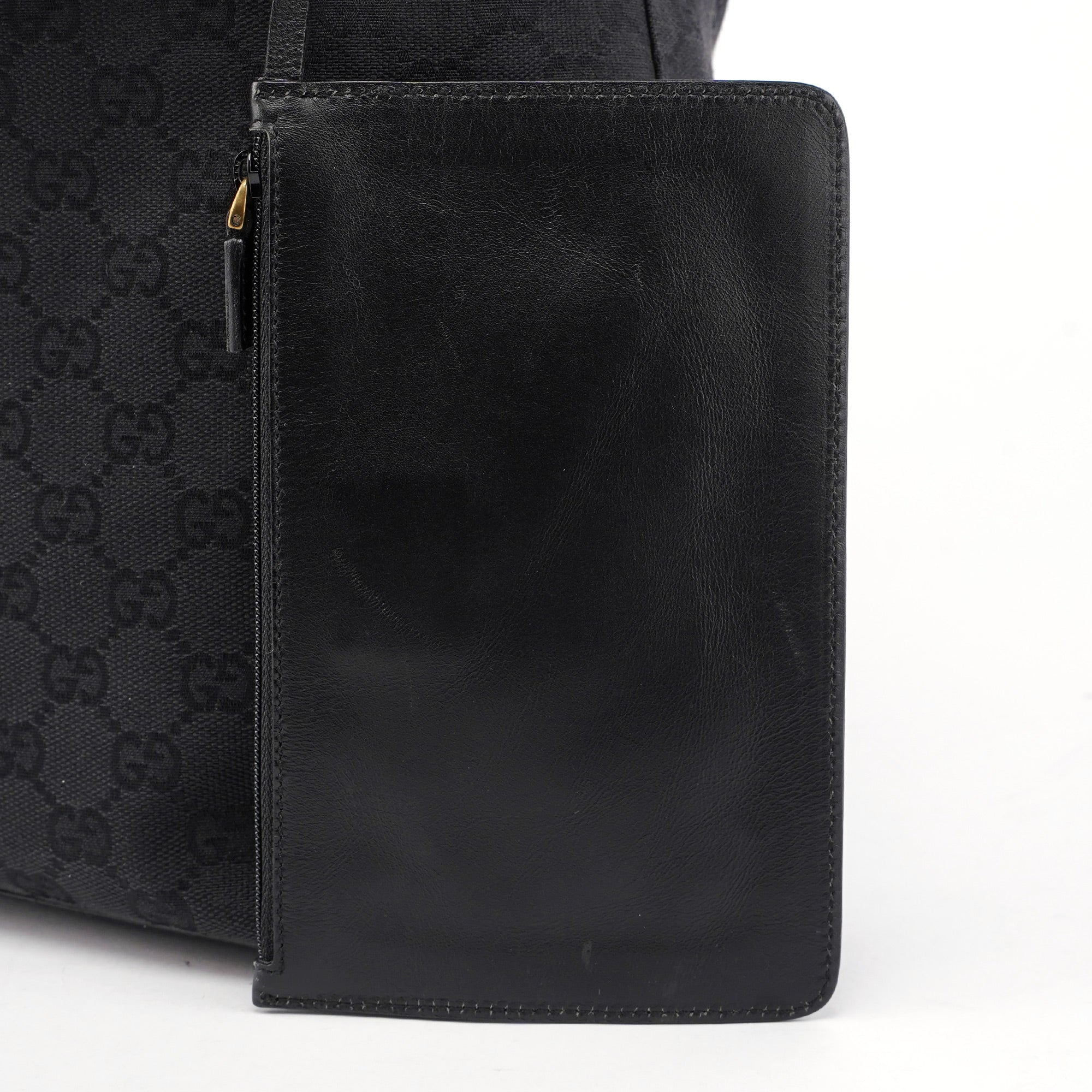 90640 Black GG Drawstring Shoulder Bag