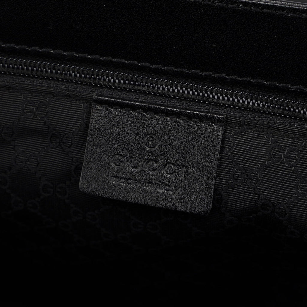 90643 Black Calfskin Buckle Shoulder Bag