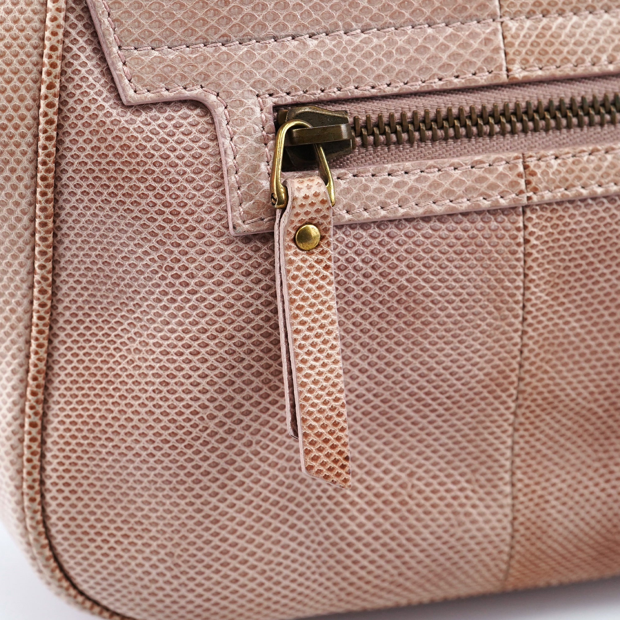 90643 Pale Pink Lizard Shoulder Bag