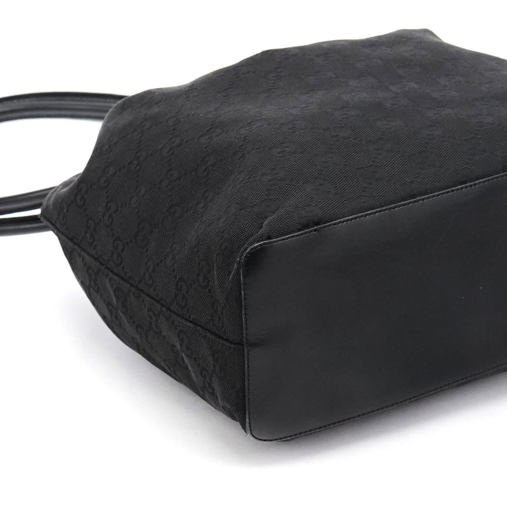 90644 Black GG Canvas Drawstring Shoulder Bag