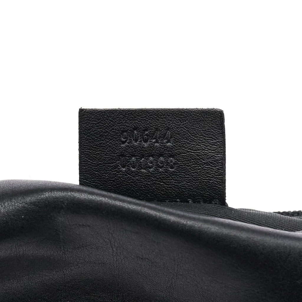 90644 Black GG Canvas Drawstring Shoulder Bag