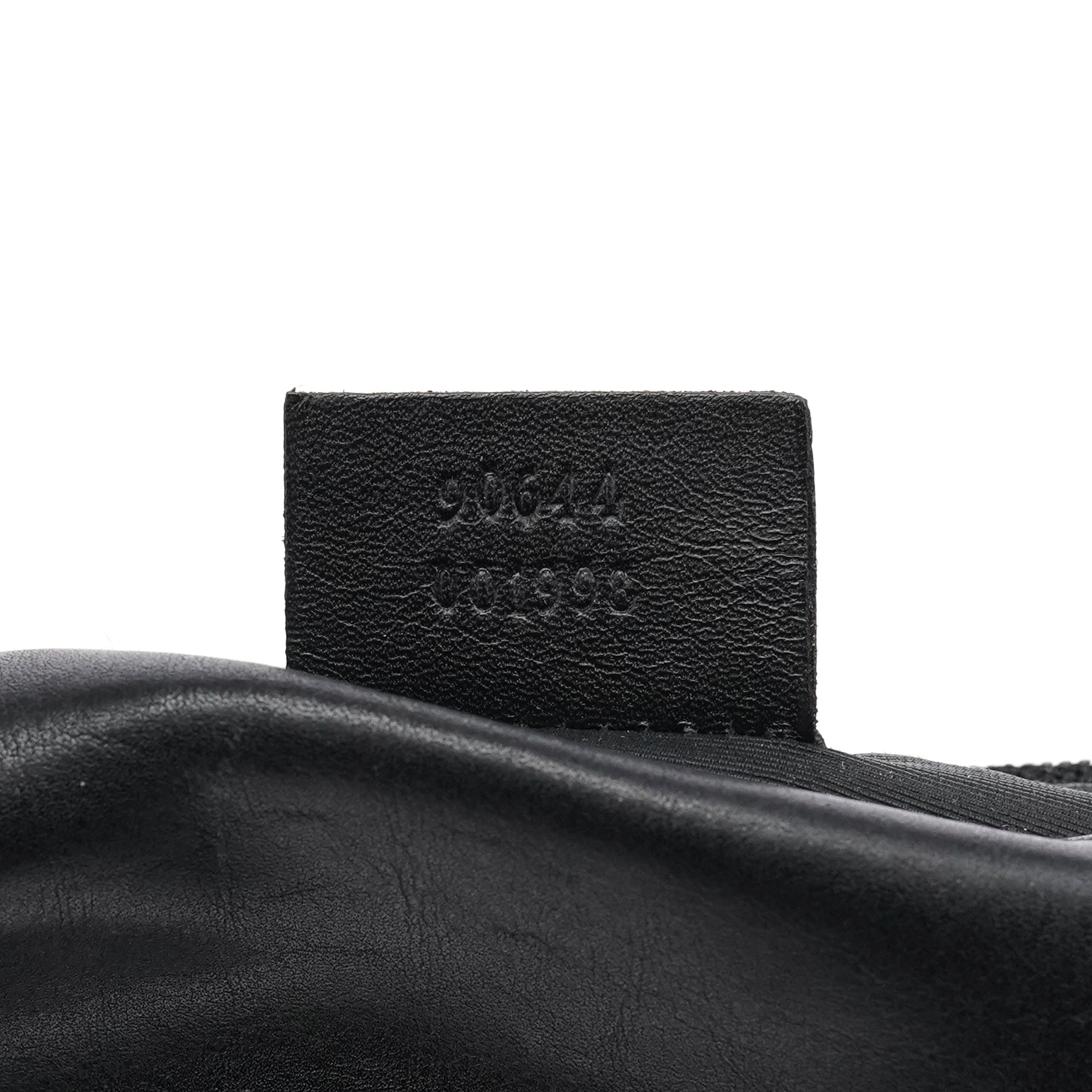 90644 Black GG Canvas Drawstring Shoulder Bag