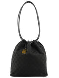 90644 Black GG Canvas Drawstring Shoulder Bag