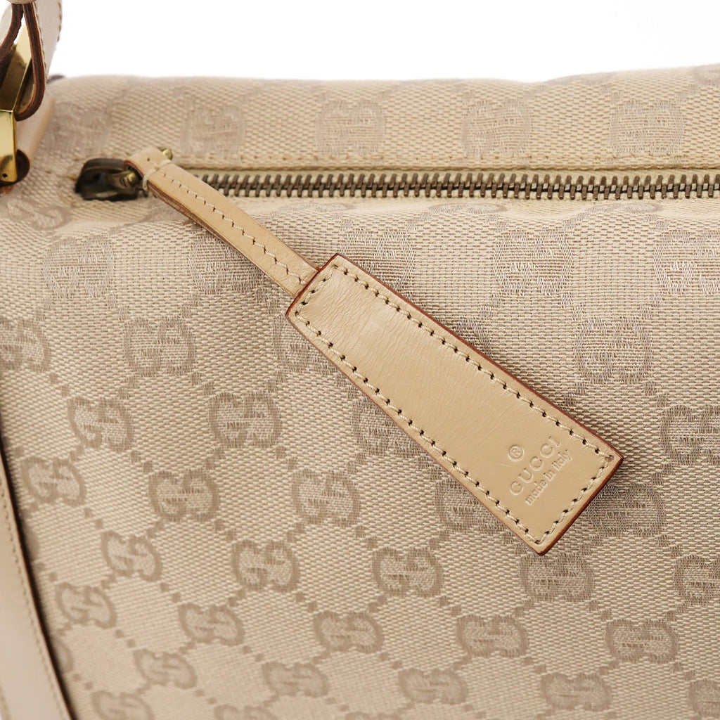 92706 Beige GG Canvas Shoulder Bag