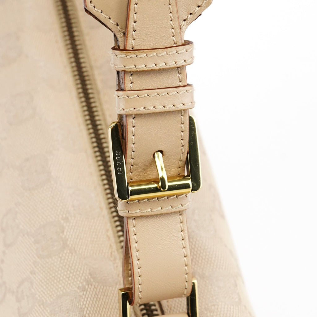 92706 Beige GG Canvas Shoulder Bag
