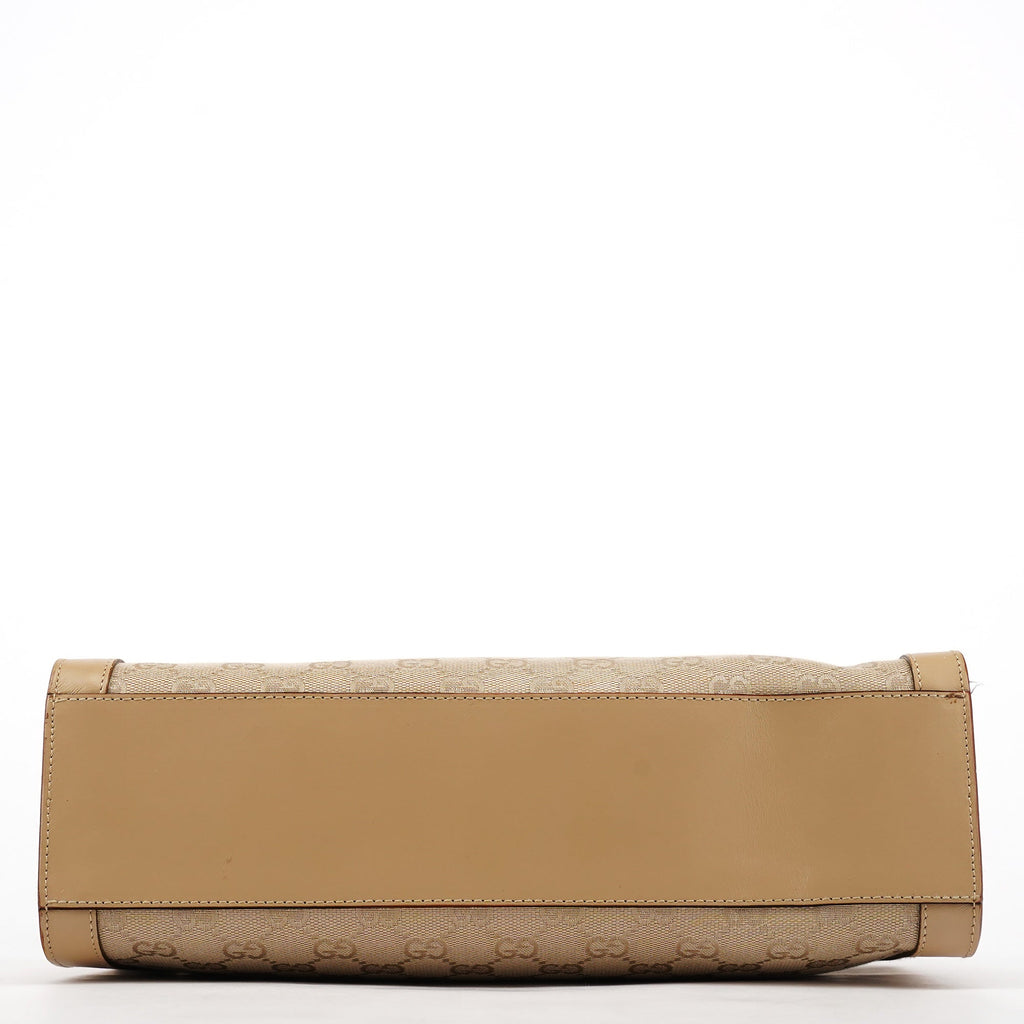 92706 Beige GG Canvas Shoulder Bag