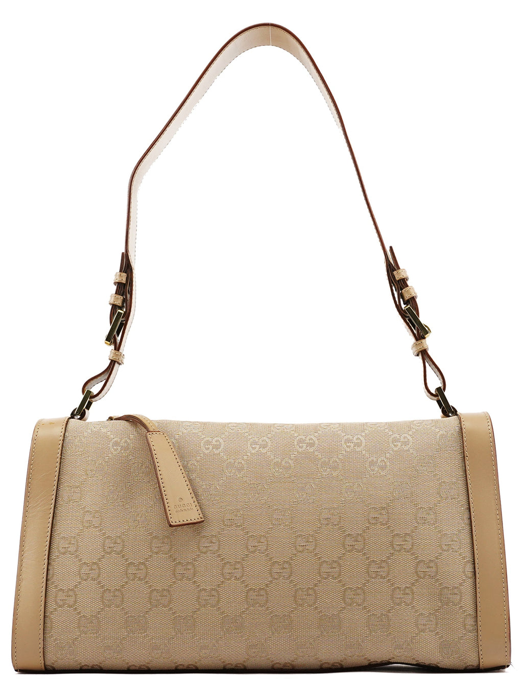 92706 Beige GG Canvas Shoulder Bag