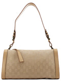 92706 Beige GG Canvas Shoulder Bag
