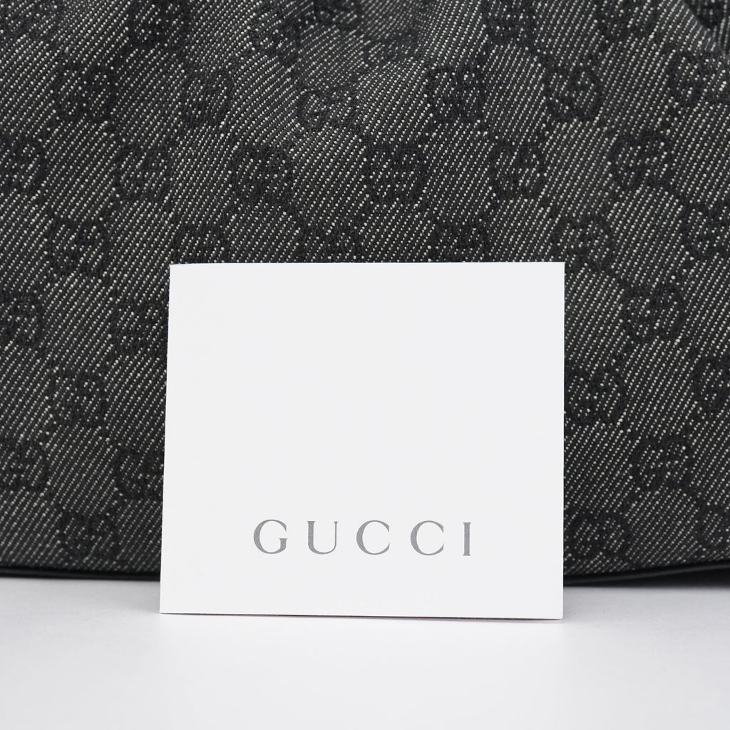 92708 Anthracite GG Denim Bamboo Bag