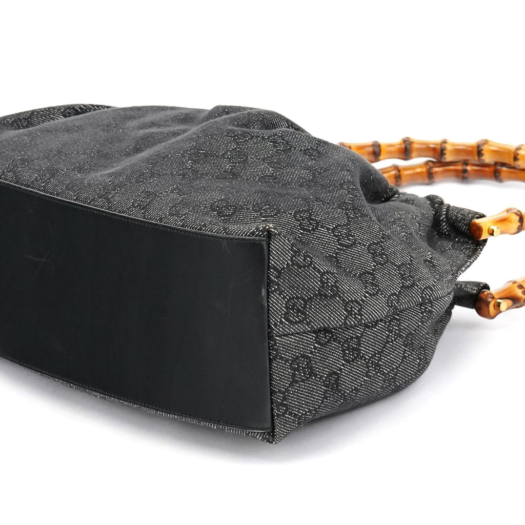 92708 Anthracite GG Denim Bamboo Bag