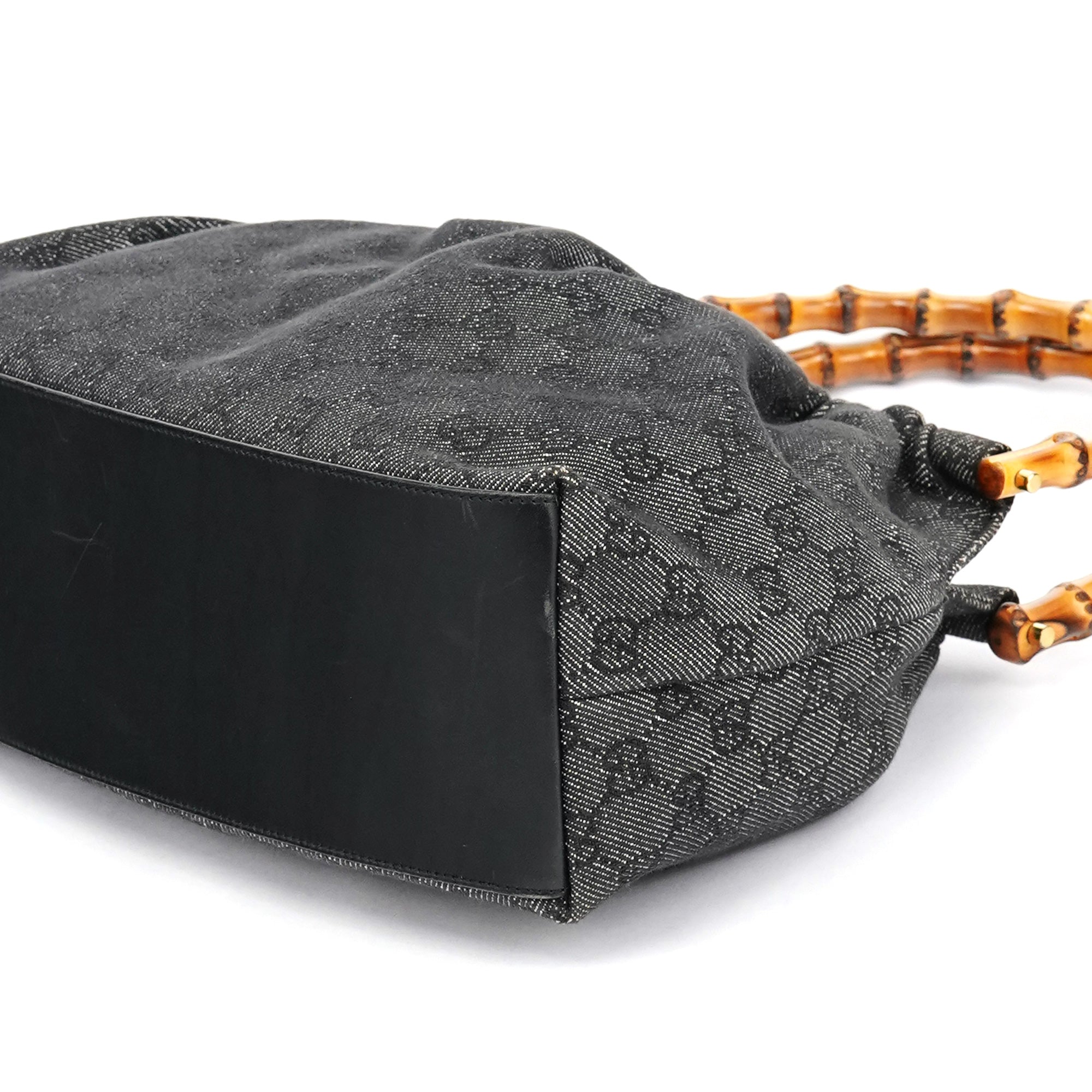 92708 Anthracite GG Denim Bamboo Bag