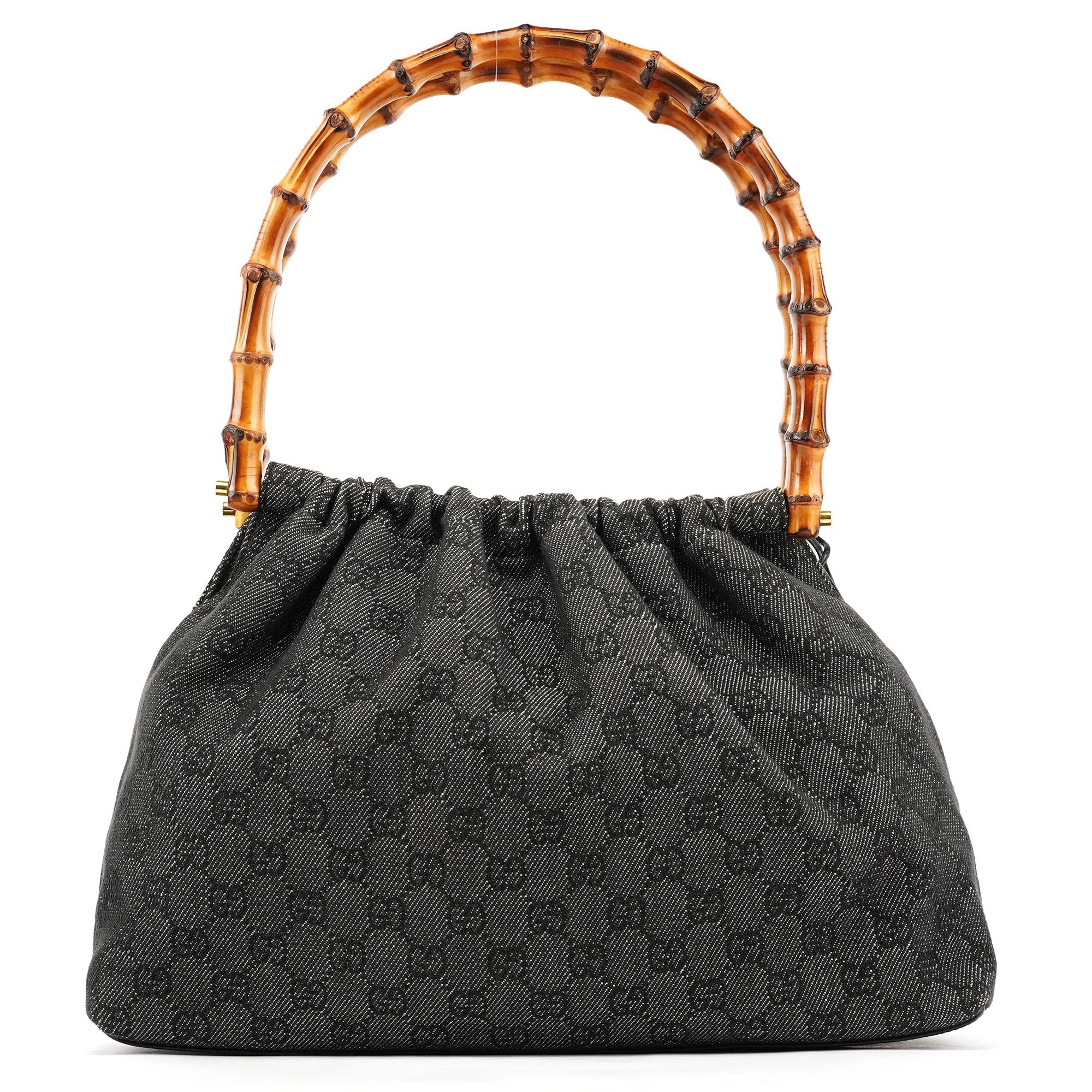 92708 Anthracite GG Denim Bamboo Bag