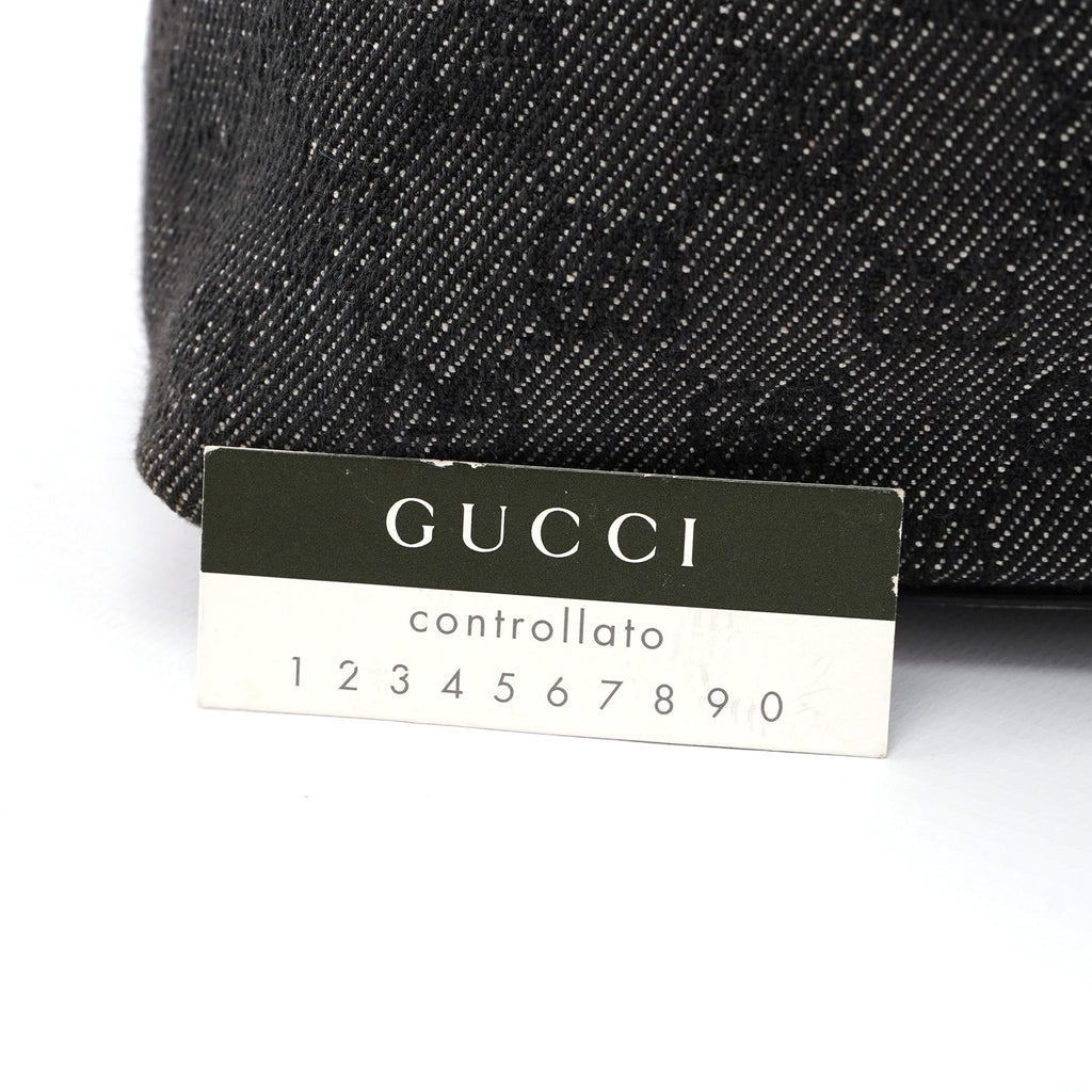 92708 Anthracite GG Denim Bamboo Bag