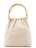 92709 Beige GG Bamboo Handle Bag