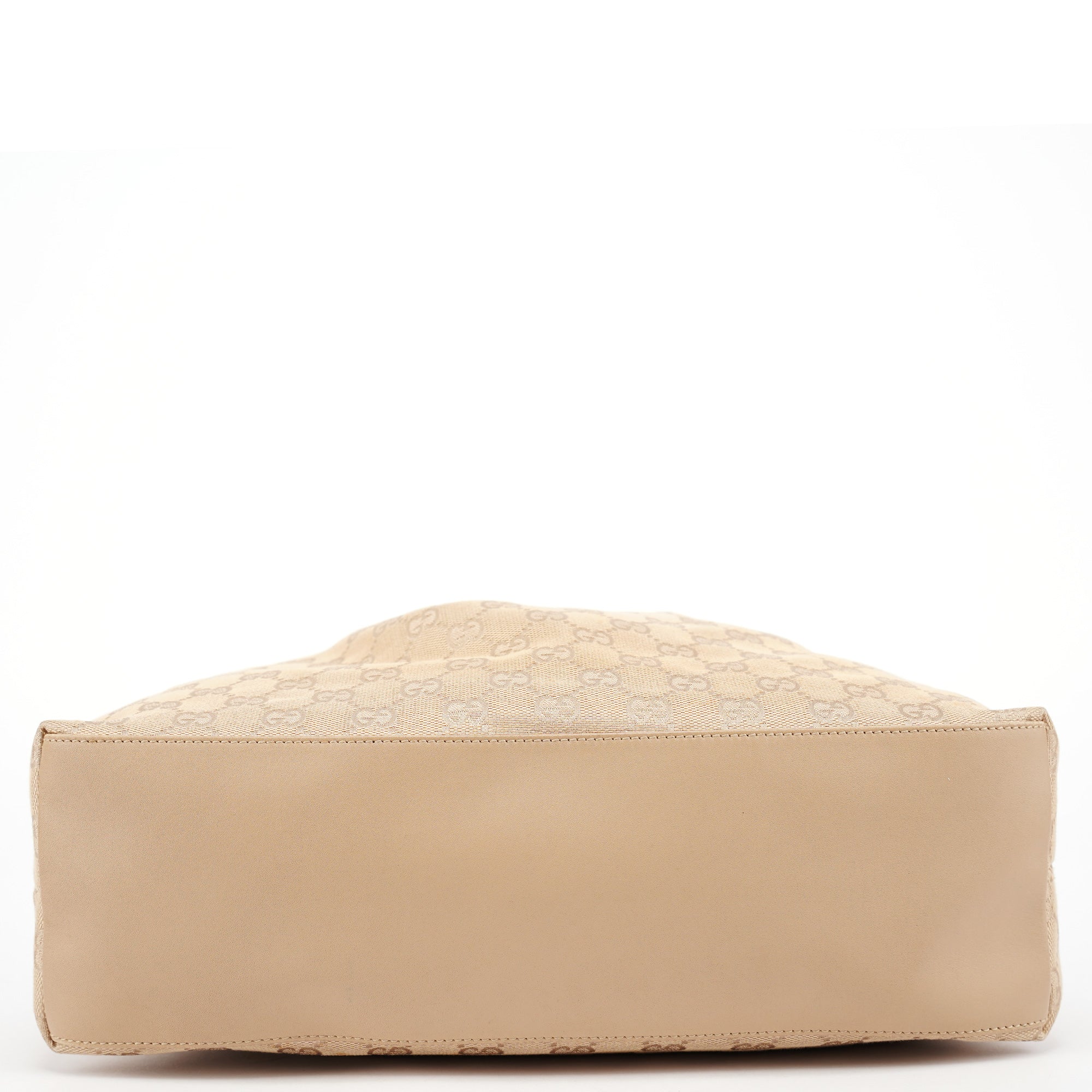 92709 Beige GG Bamboo Handle Shoulder Bag