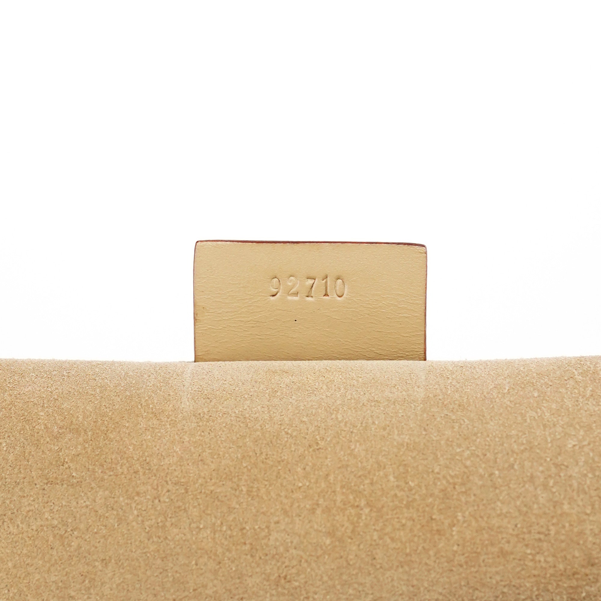 92710 Beige GG Canvas Leather Shoulder Bag