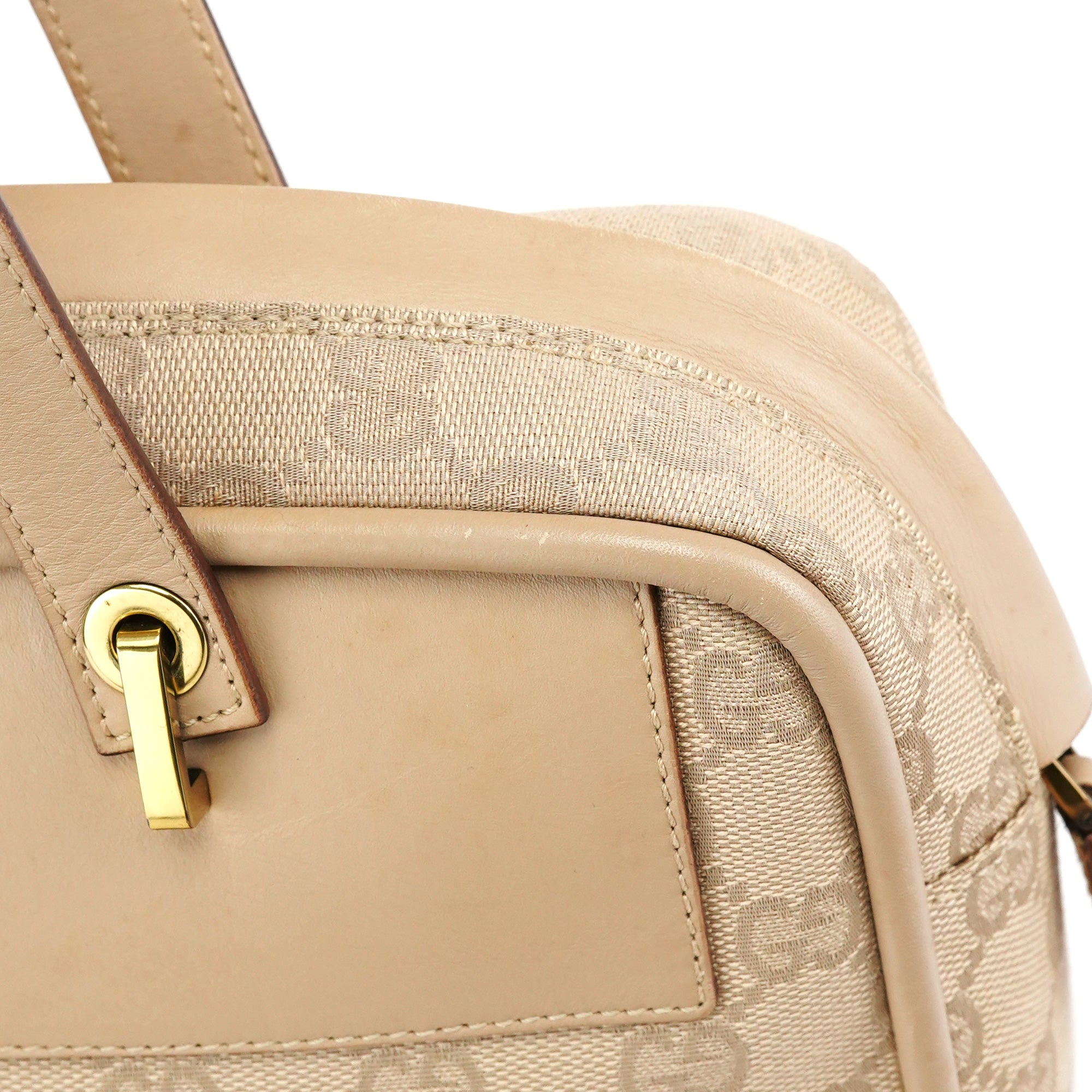 92729 Beige GG Leather Tote Bag