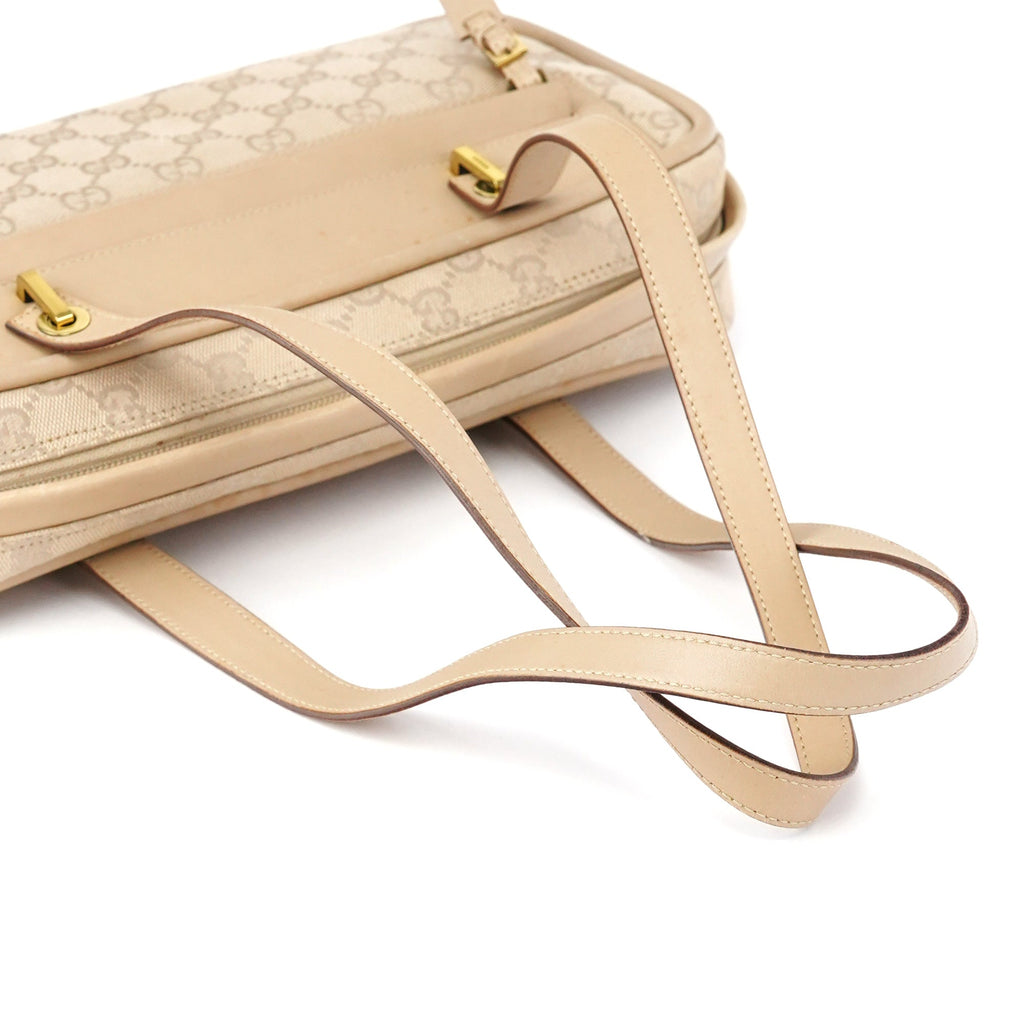 92729 Beige GG Leather Tote Bag