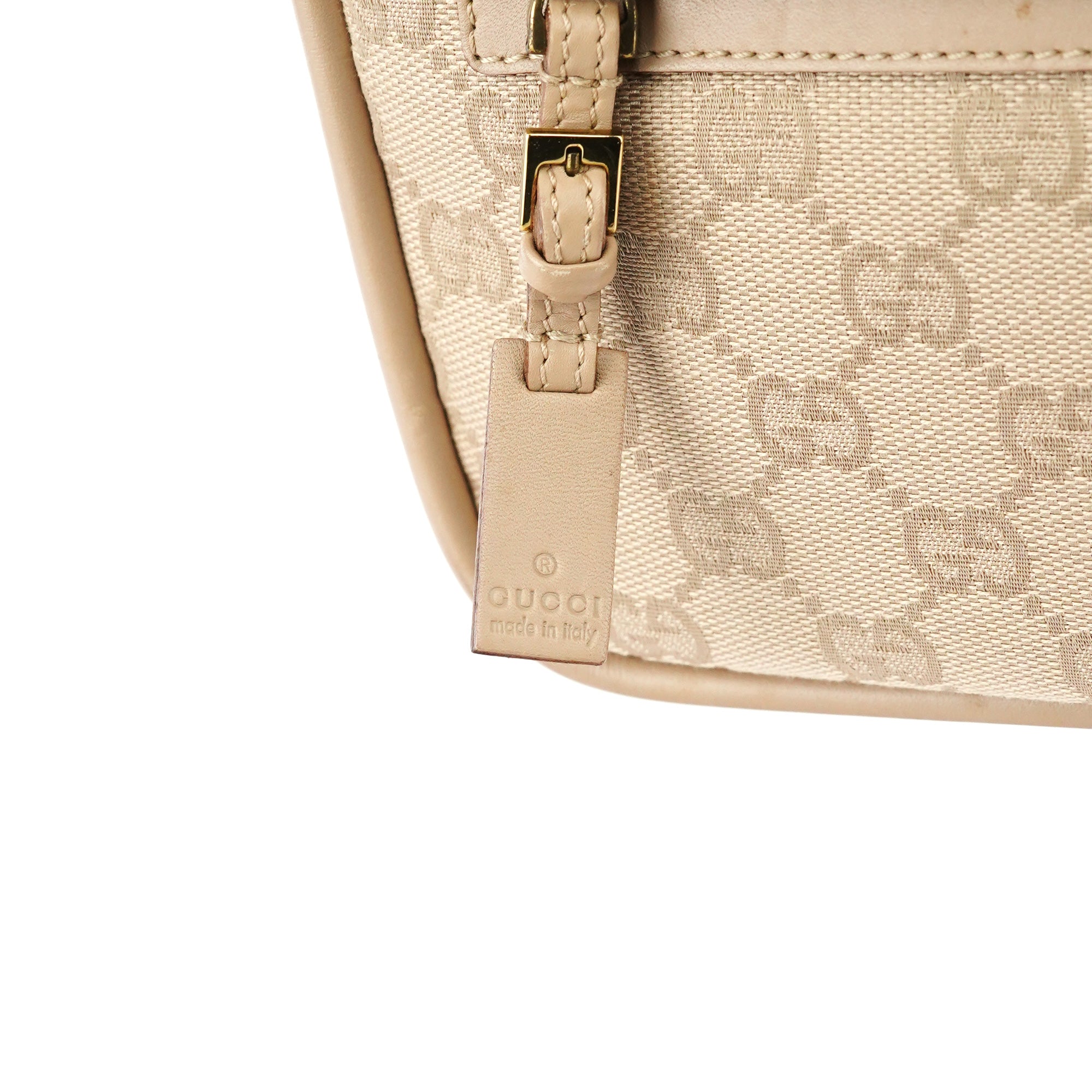 92729 Beige GG Leather Tote Bag
