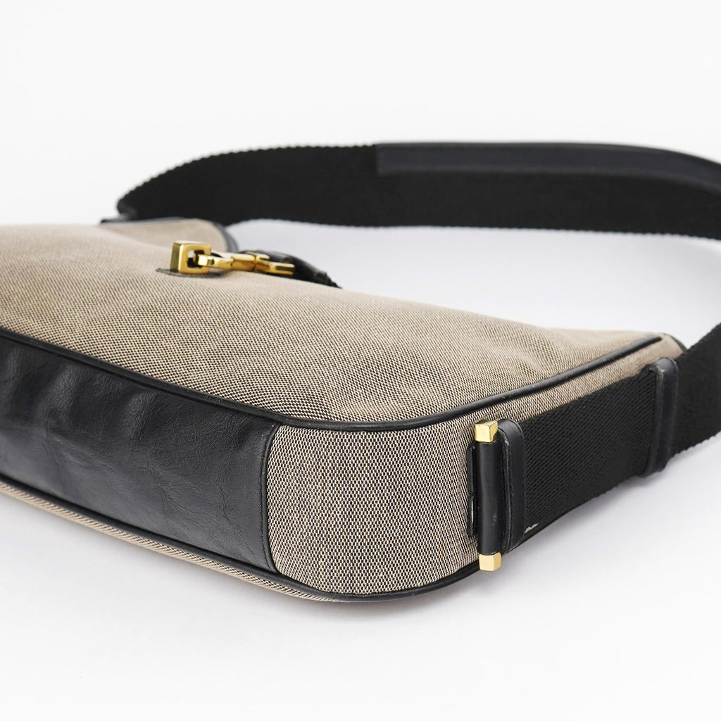 92736 Beige Canvas Jackie Shoulder Bag