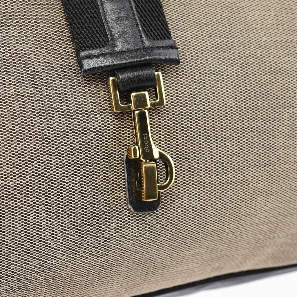 92736 Beige Canvas Jackie Shoulder Bag
