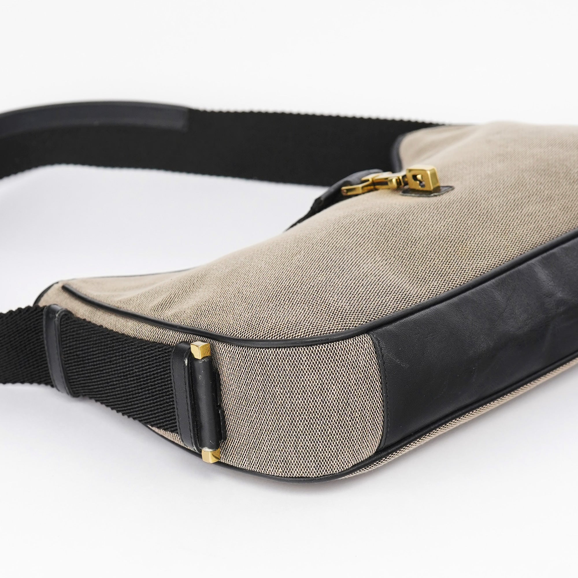 92736 Beige Canvas Jackie Shoulder Bag