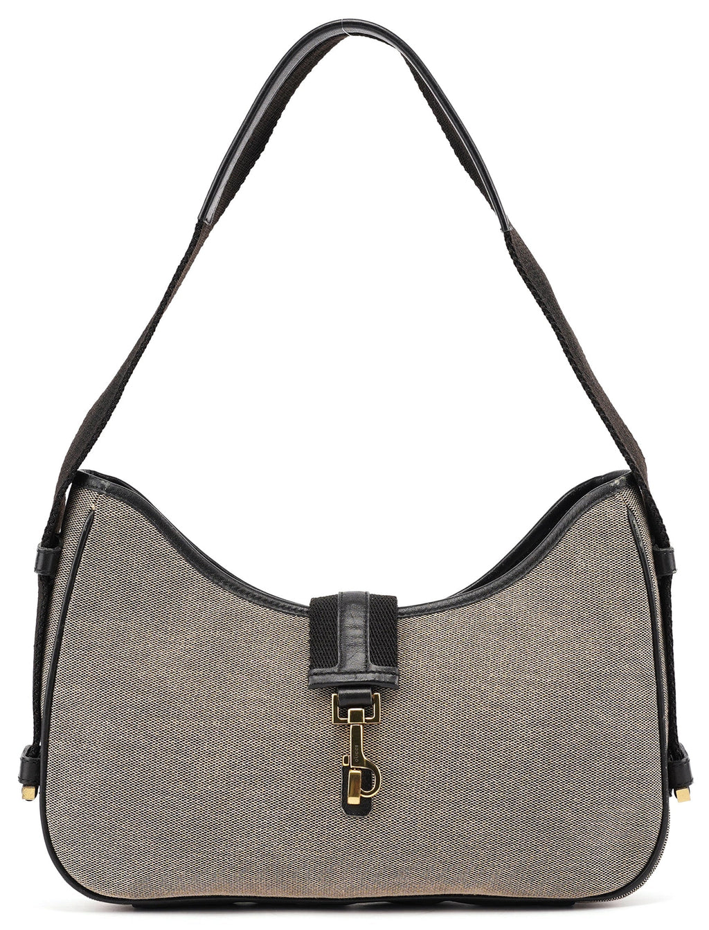 92736 Beige Canvas Jackie Shoulder Bag
