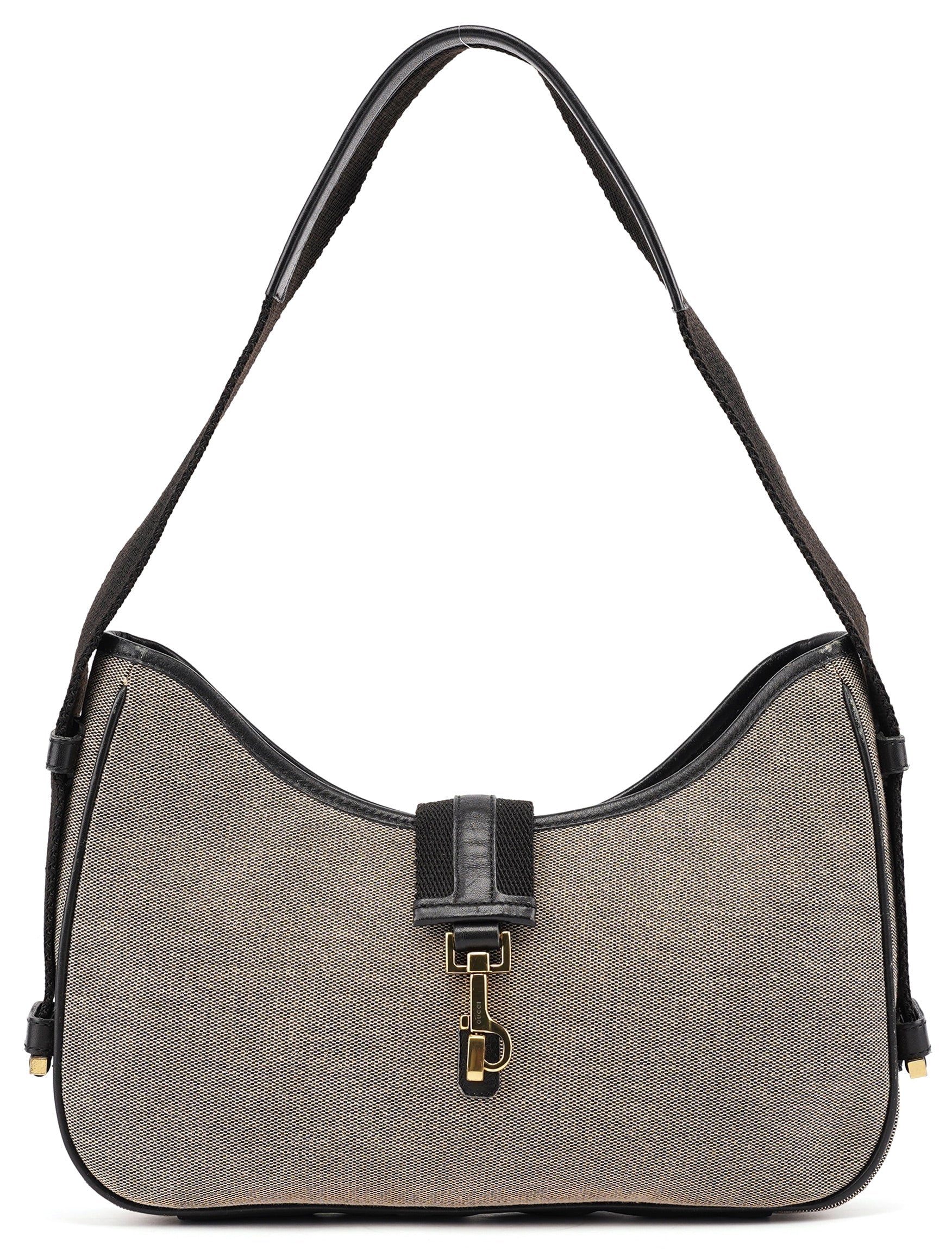 92736 Beige Canvas Jackie Shoulder Bag