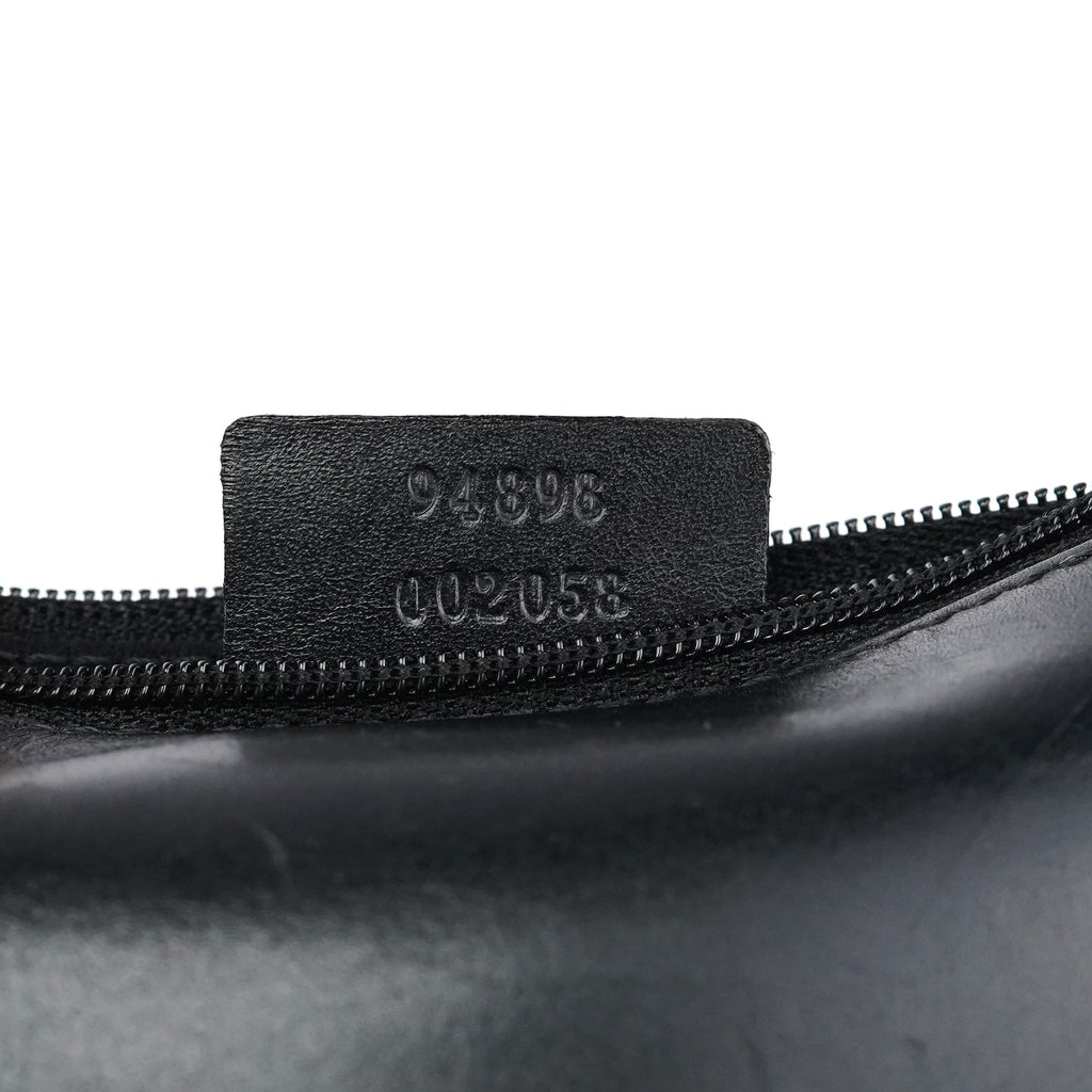 94898 Black GG Leather Pouch Tote Bag