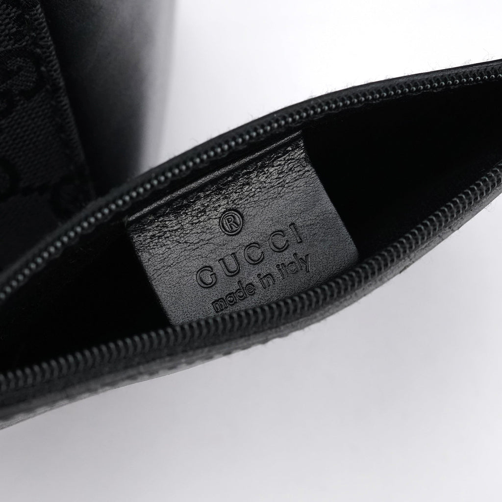 94898 Black GG Leather Pouch Tote Bag