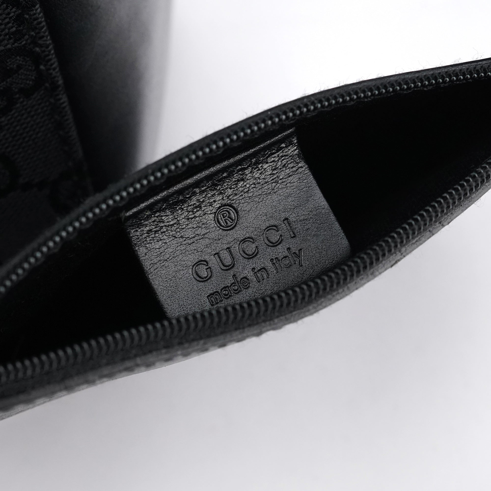 94898 Black GG Leather Pouch Tote Bag
