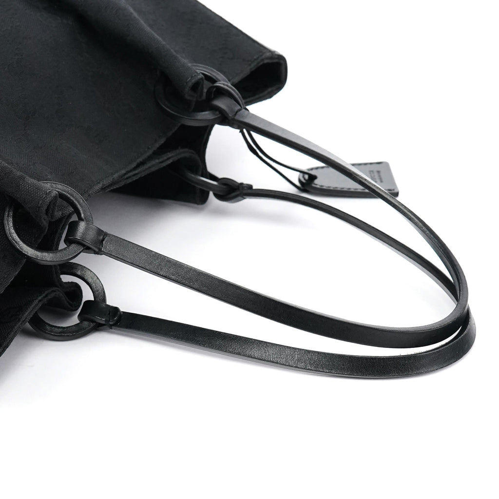 94898 Black GG Leather Pouch Tote Bag