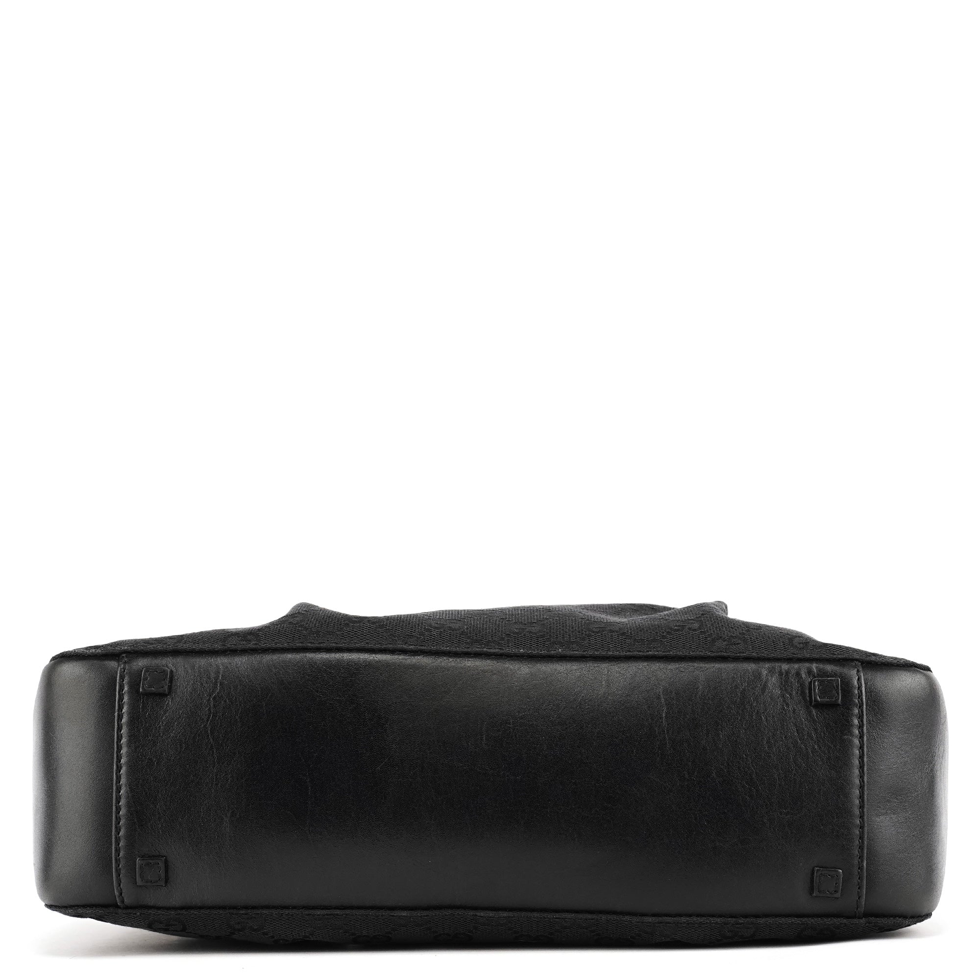 94898 Black GG Leather Pouch Tote Bag