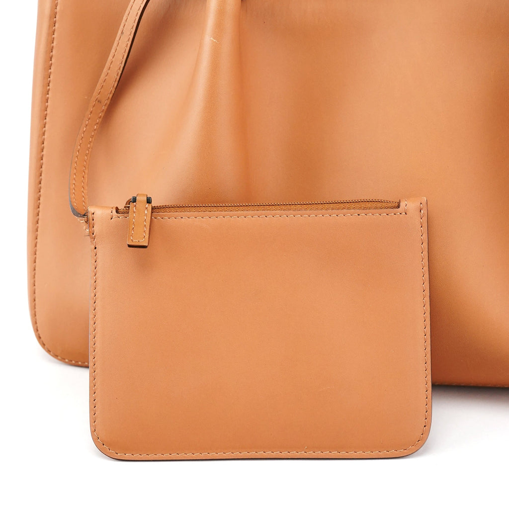 94898 Tan Leather Tote Bag