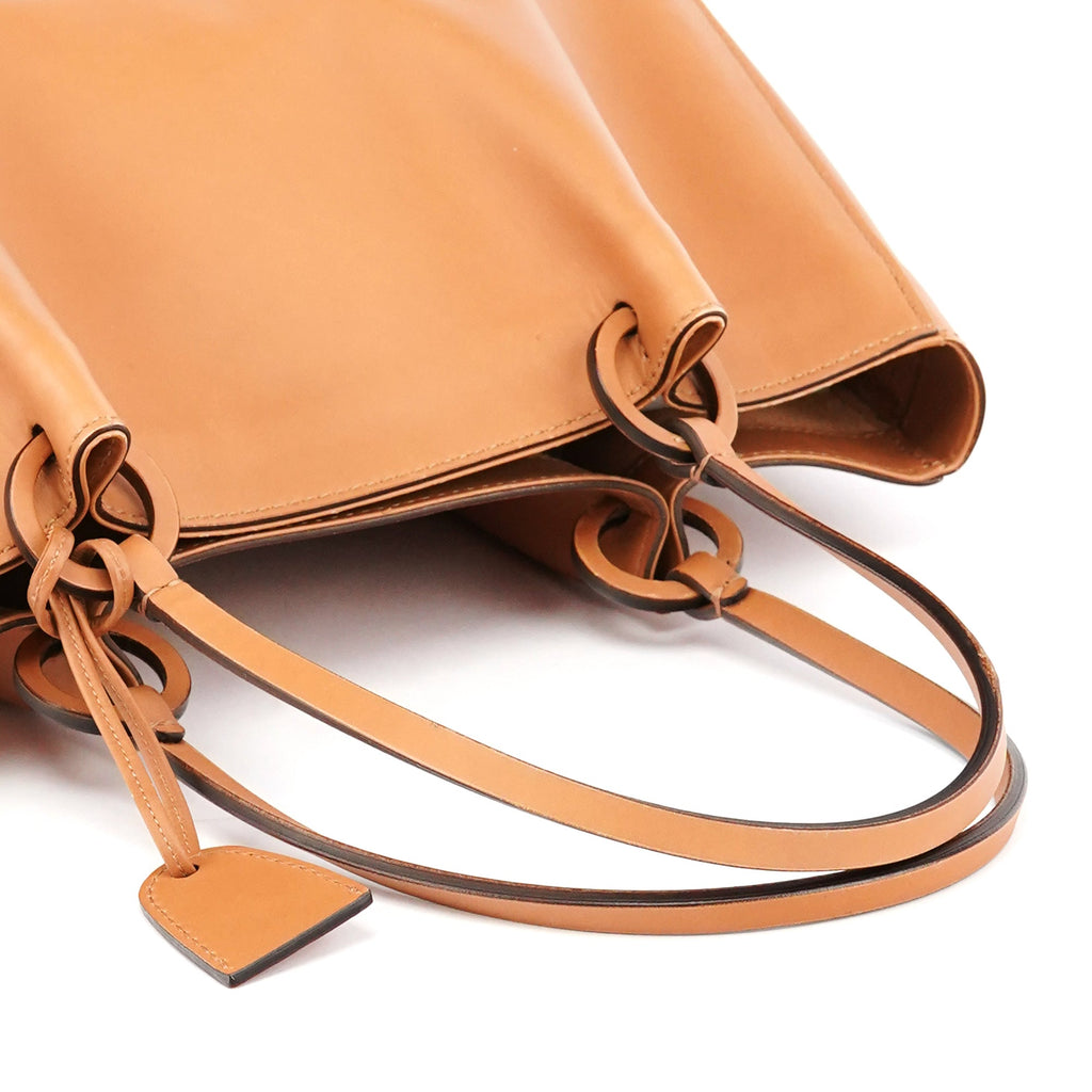 94898 Tan Leather Tote Bag