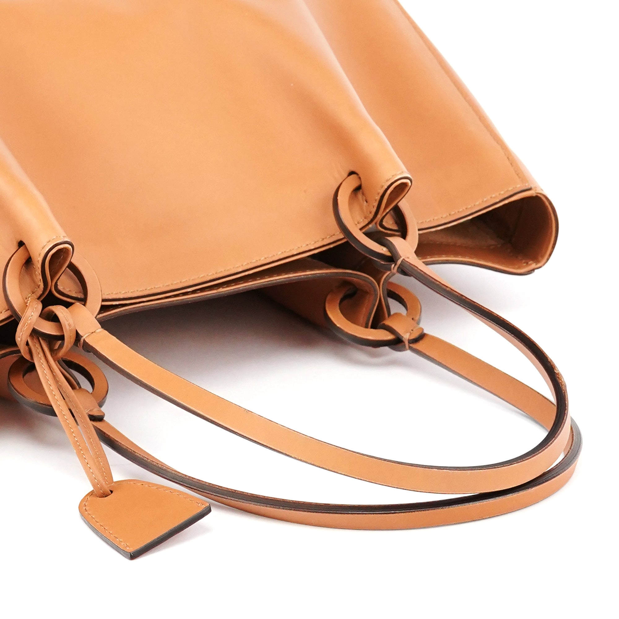 94898 Tan Leather Tote Bag