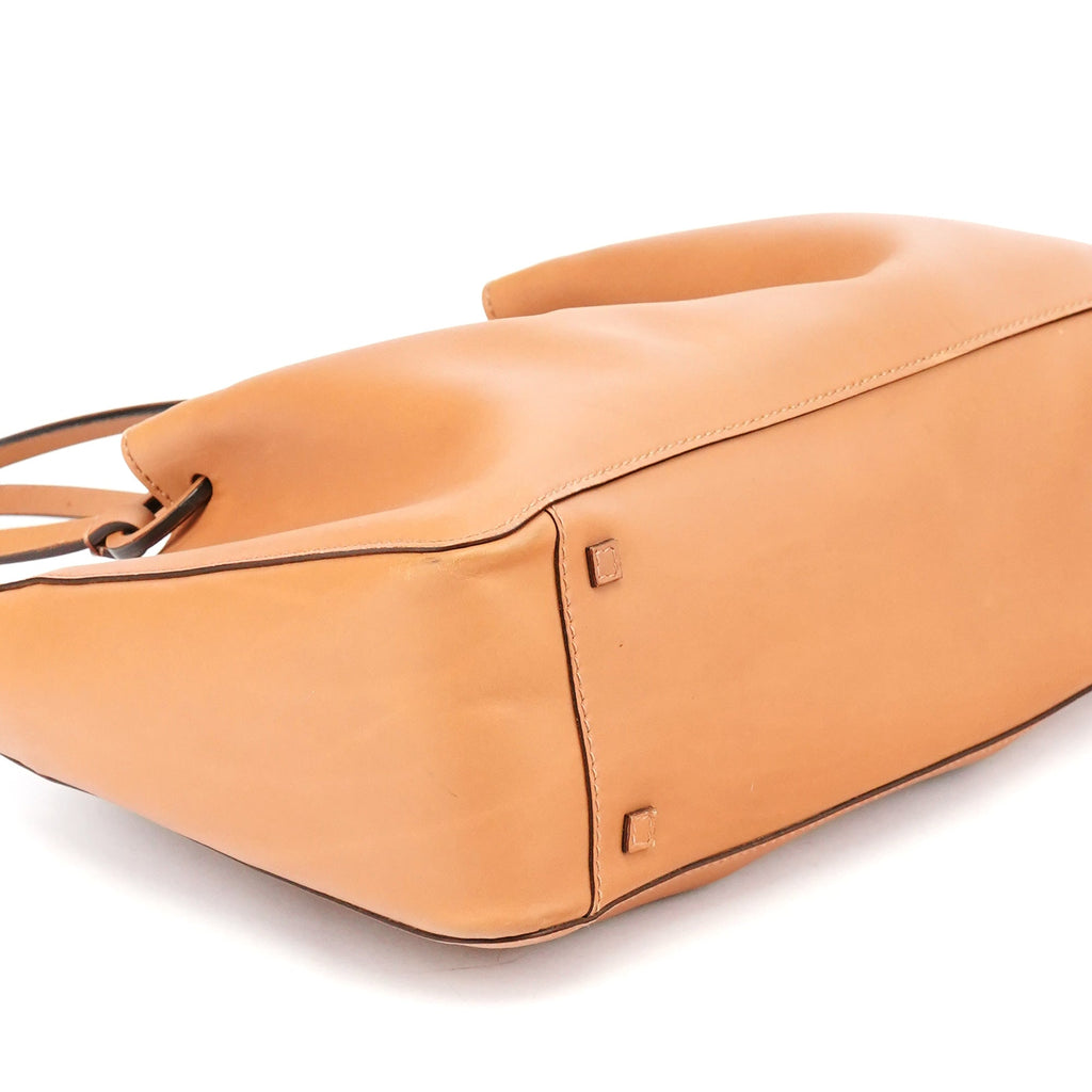 94898 Tan Leather Tote Bag