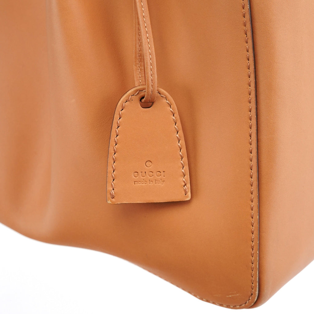 94898 Tan Leather Tote Bag
