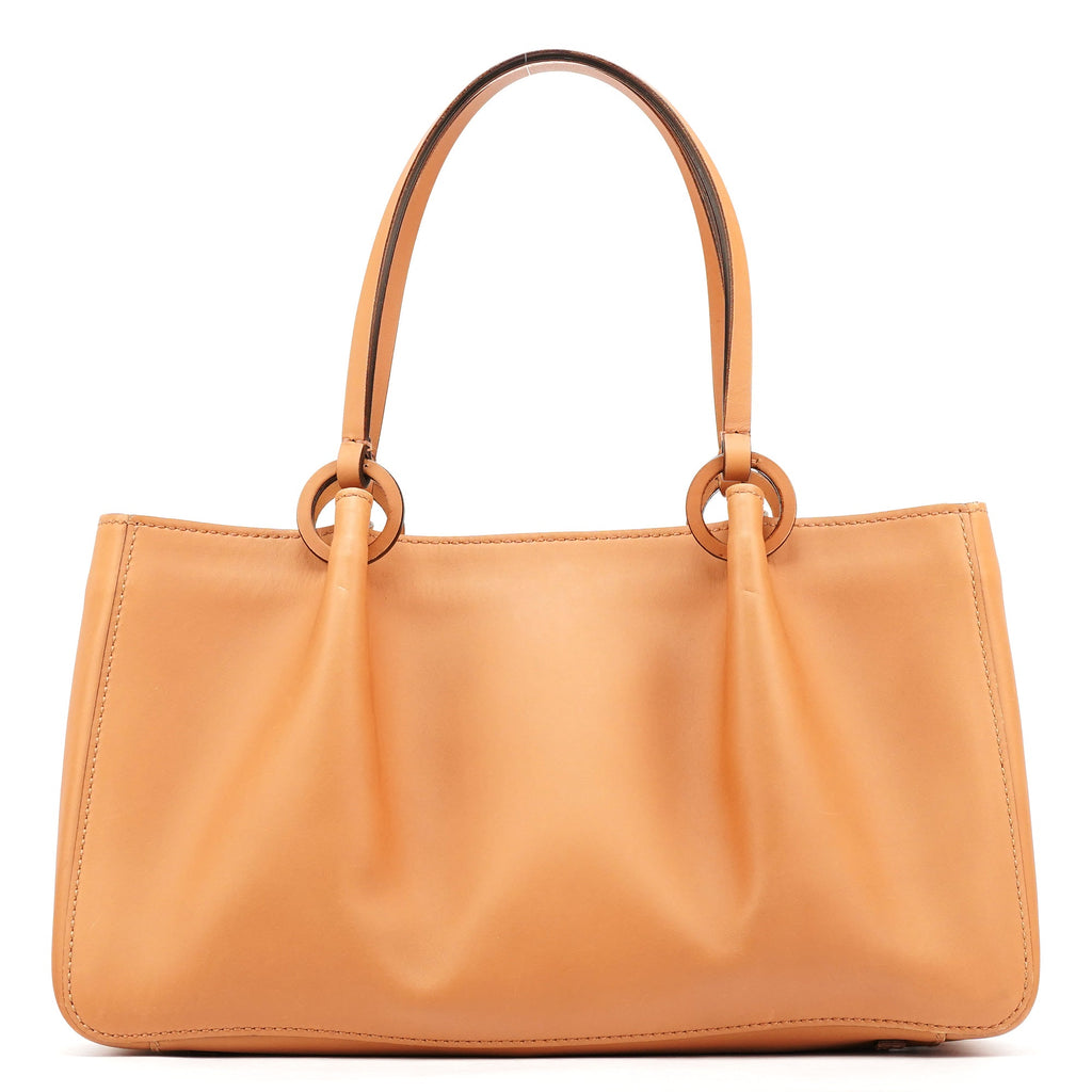 94898 Tan Leather Tote Bag