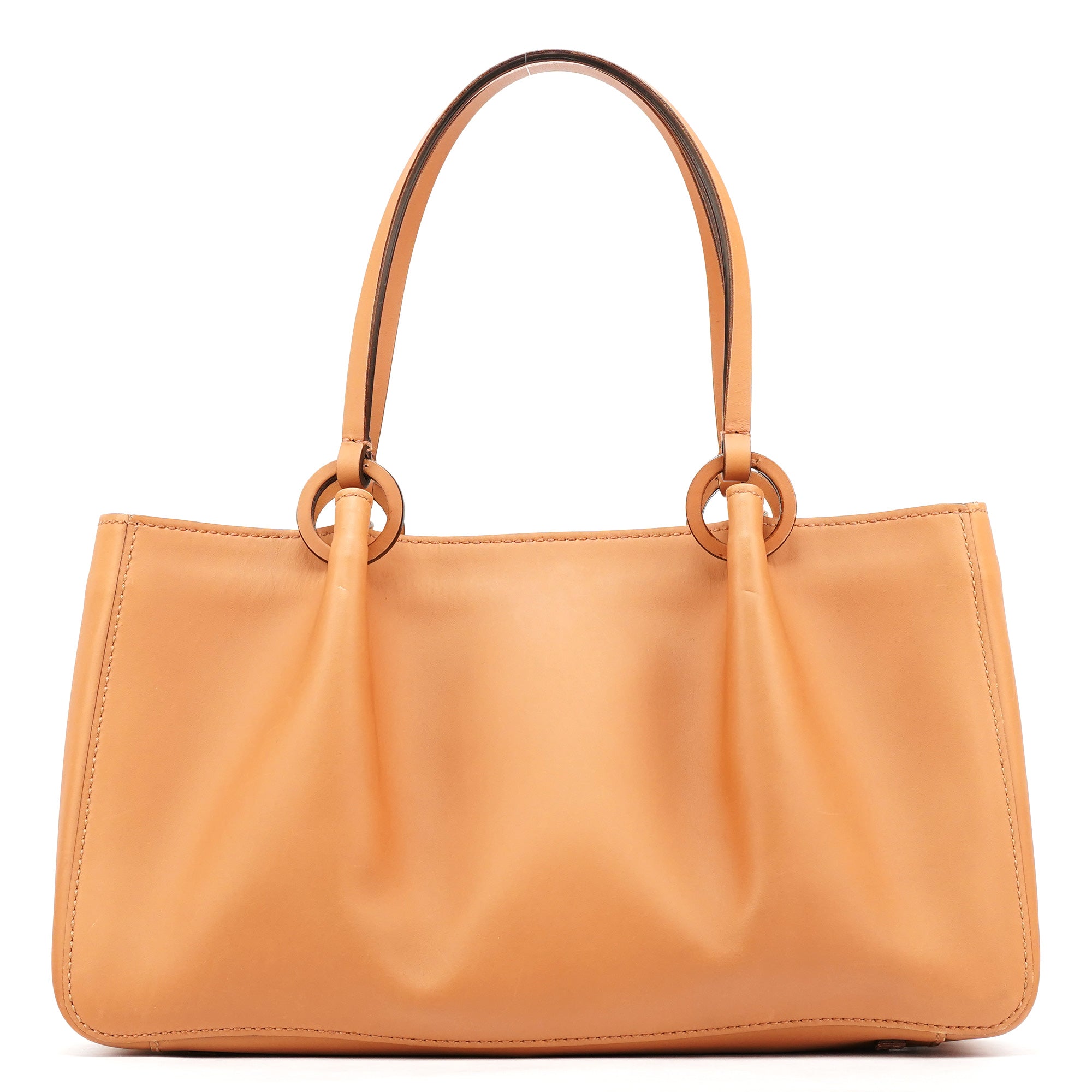 94898 Tan Leather Tote Bag