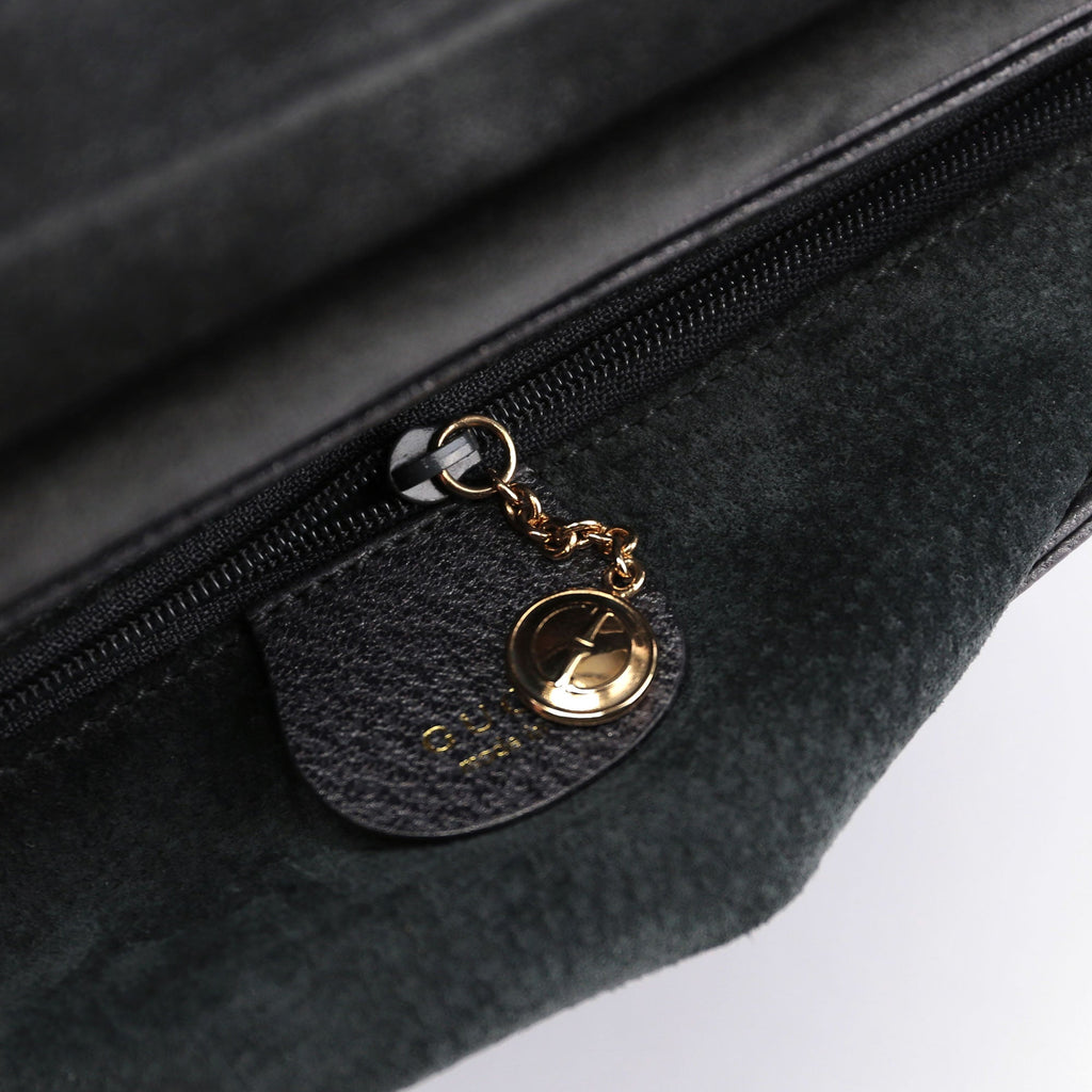 Anthracite Bamboo Top Handle Bag