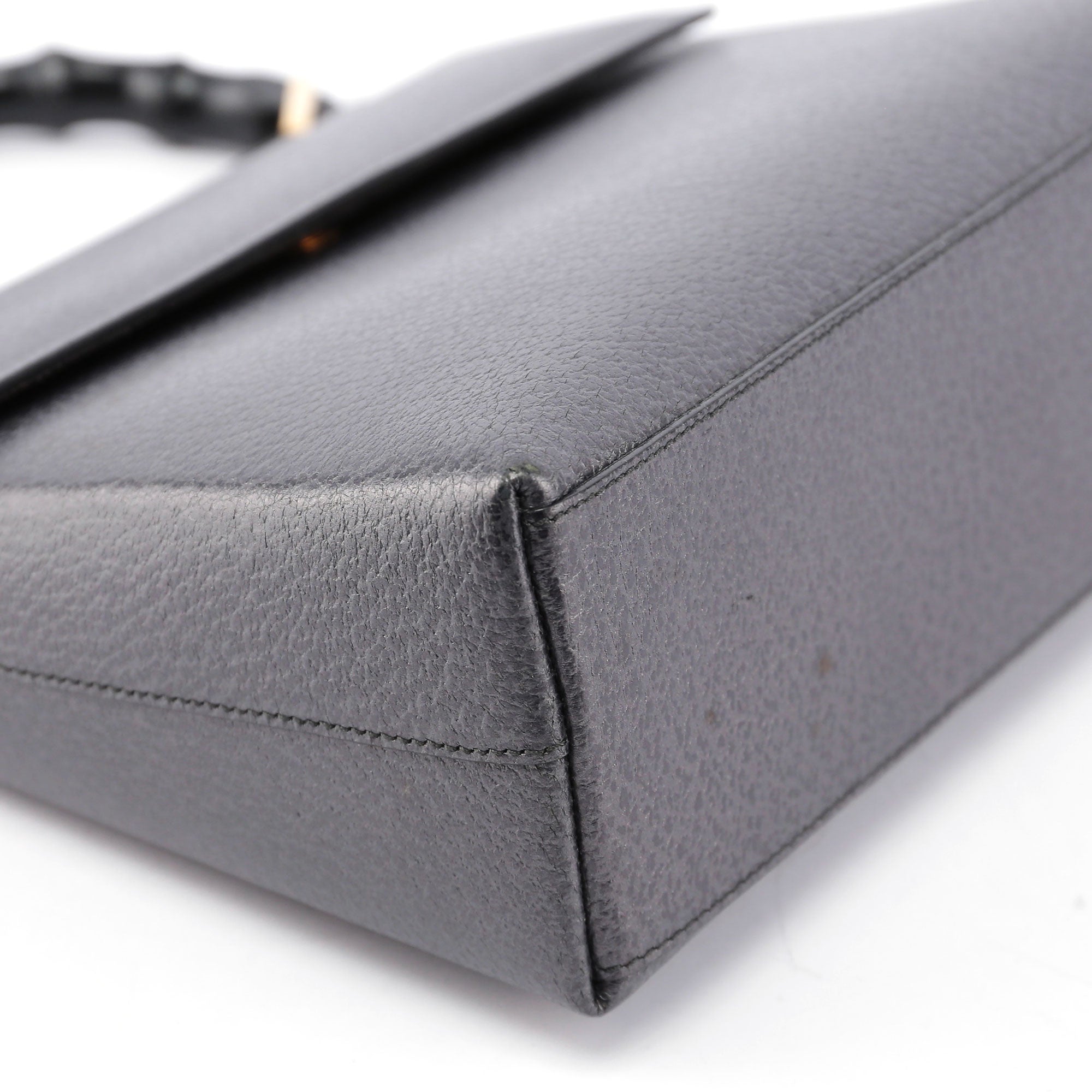 Anthracite Bamboo Top Handle Bag