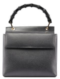 Anthracite Bamboo Top Handle Bag