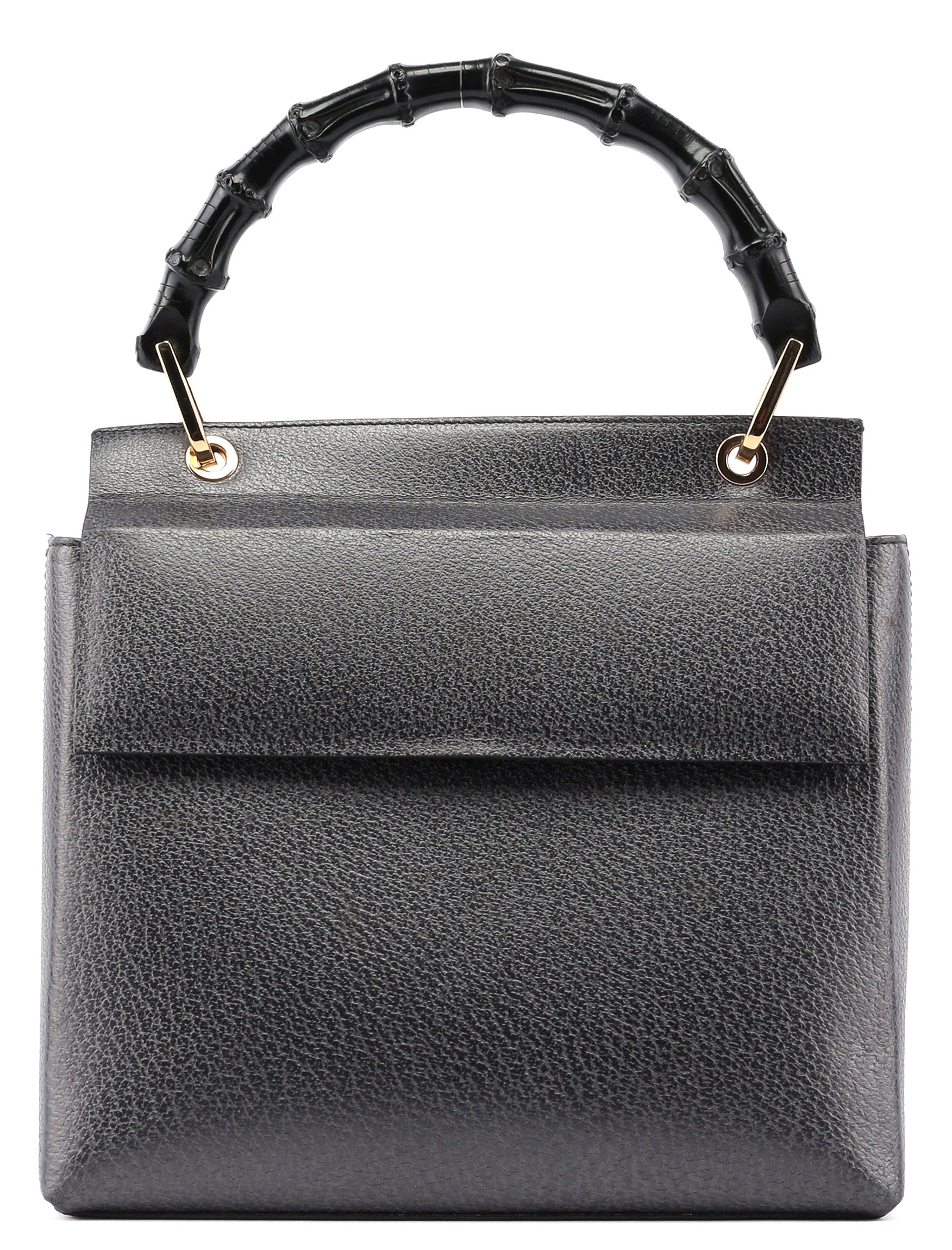 Anthracite Bamboo Top Handle Bag