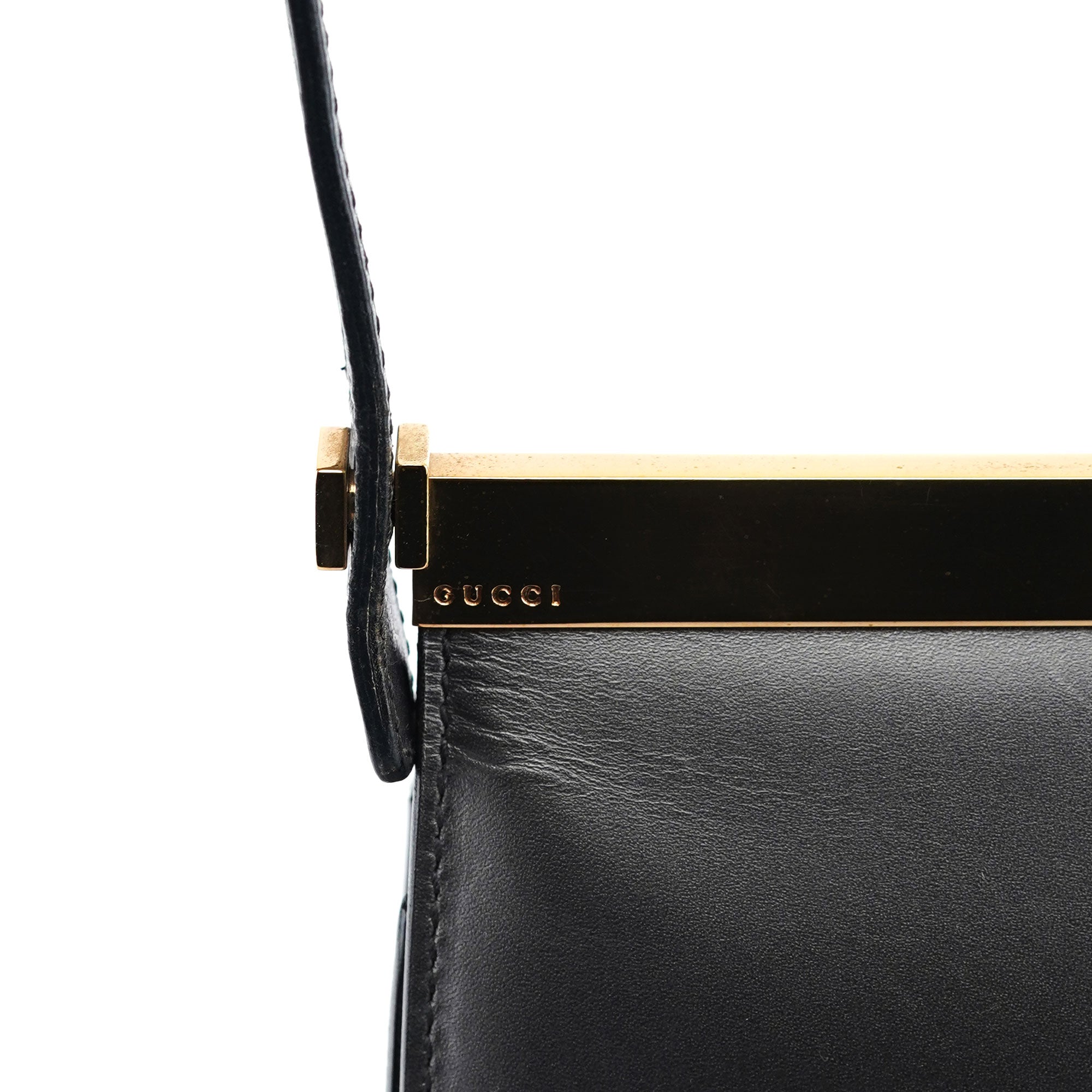 Anthracite Calfskin Flap Shoulder Bag