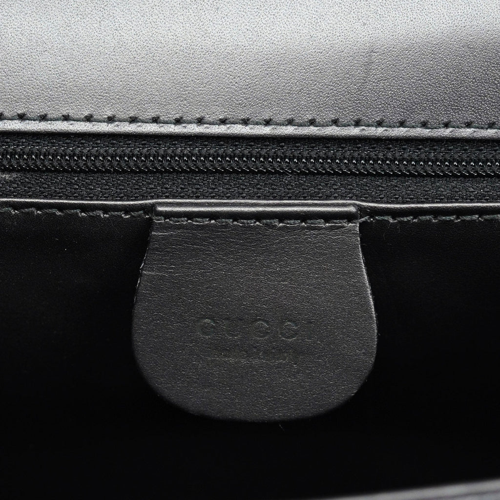 Anthracite Calfskin Flap Shoulder Bag