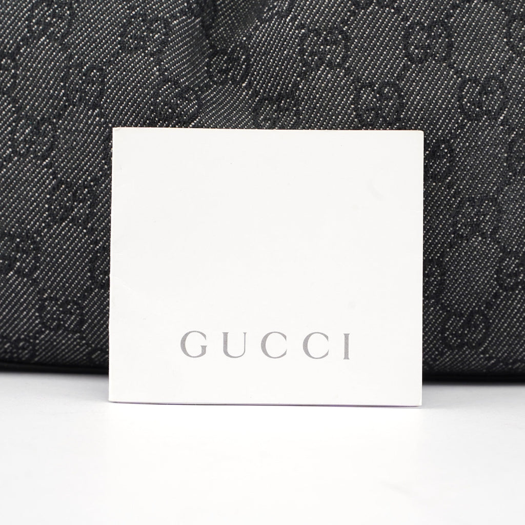 Anthracite Denim GG Bamboo Bag