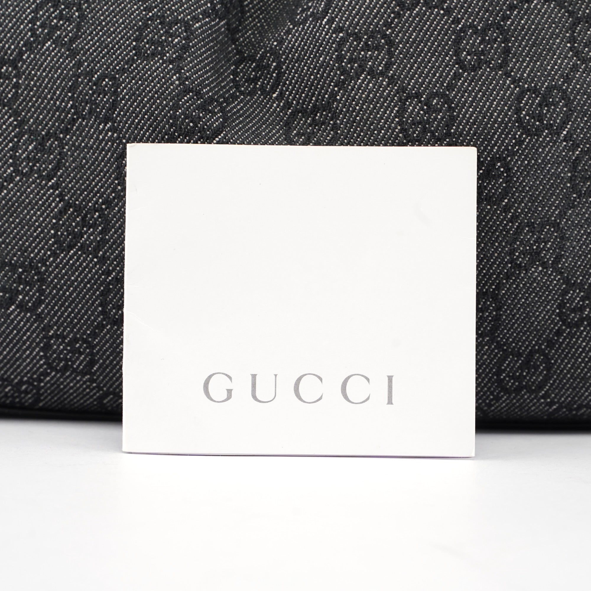 Anthracite Denim GG Bamboo Bag
