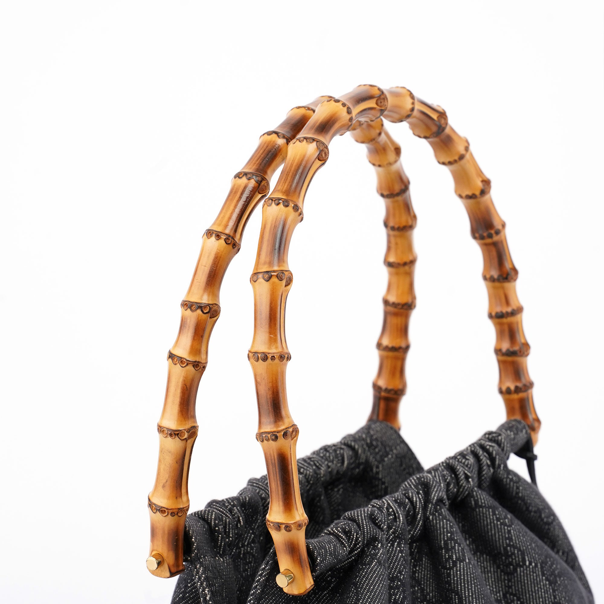 Anthracite Denim GG Bamboo Bag